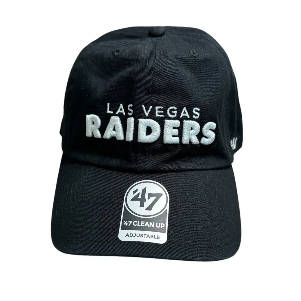 NWT ‘47 Brand NFL LAS VEGAS RAIDERS Women’s Black Adjustable Hat